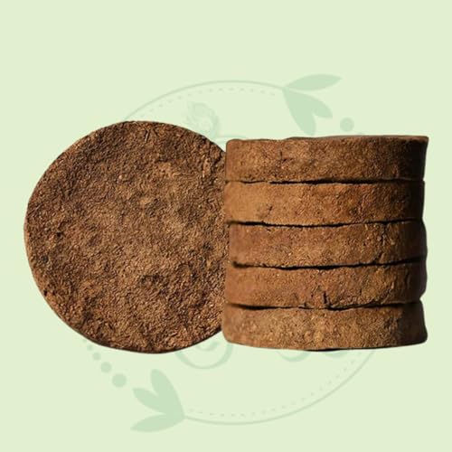 Triveni Organics (200 Dung Cakes/Pieces ) Original Desi Gir Cow Dung Cakes | Handmade, Round-Shaped Gobar Uple for Hawan, Pujan & Religious Purposes | Sun-Dried & Moisture-Free
