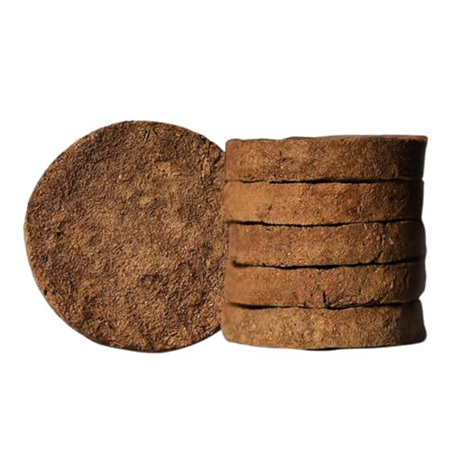 Triveni Organics (200 Dung Cakes/Pieces ) Original Desi Gir Cow Dung Cakes | Handmade, Round-Shaped Gobar Uple for Hawan, Pujan & Religious Purposes | Sun-Dried & Moisture-Free