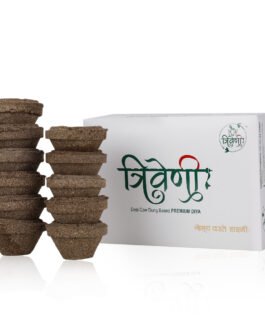 Triveni Organics Gir Cow Dung Diyas | 100% Organic Cow Dung Diyas are Used for Religious Ceremonies, Festivals, and Auspicious Occasions | Gifting Purpose