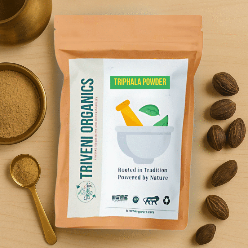 Triveni Organics Pure Triphala Powder | Organic Triphala Powder for Digestion, Immunity Booster & Detox | Triphala Churna for Blood Purification, Skin Glow, Eye Health & Weight Management