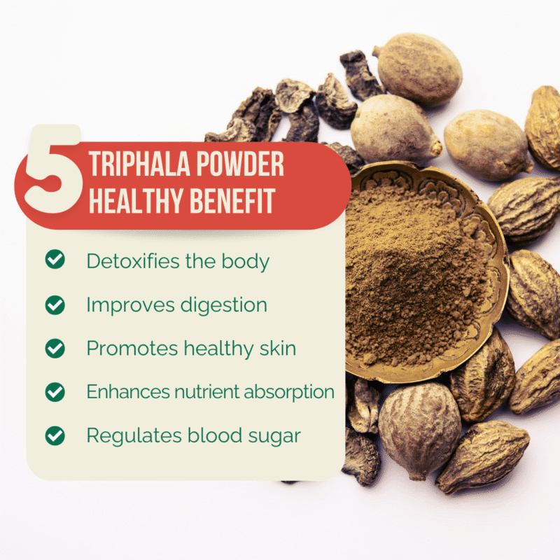 Triveni Organics Pure Triphala Powder | Organic Triphala Powder for Digestion, Immunity Booster & Detox | Triphala Churna for Blood Purification, Skin Glow, Eye Health & Weight Management - Image 3