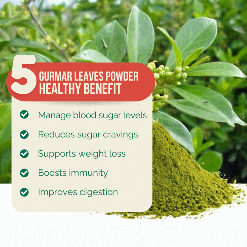 Triveni Organics Gurmar Leaves Powder – Natural Supplement for Blood Sugar Management, Weight Loss, and Immunity Support – Pure Gymnema Sylvestre - Image 3