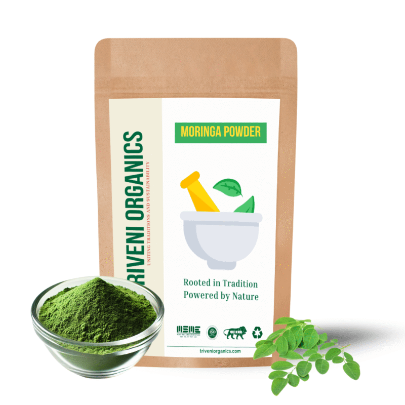 Triveni Organics Moringa Powder | Organic Drumstick Leaf for Energy, Skin & Weight Loss | Pure Sahjan Extract for Immunity, Metabolism & Hair Health | Herbal Supplement