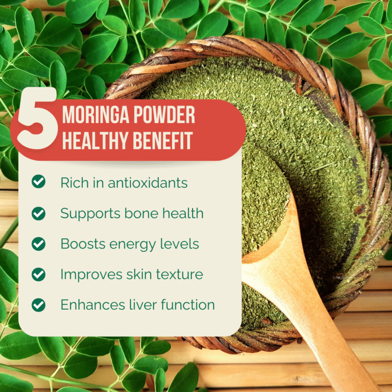 Triveni Organics Moringa Powder | Organic Drumstick Leaf for Energy, Skin & Weight Loss | Pure Sahjan Extract for Immunity, Metabolism & Hair Health | Herbal Supplement - Image 3