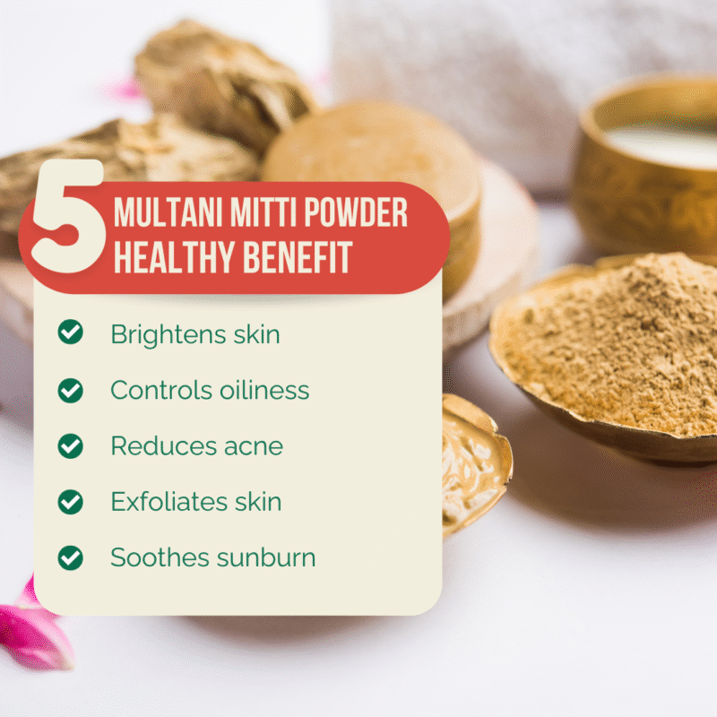 Triveni Organics Multani Mitti Powder – Pure & Natural Face Pack for Glowing Skin, Oil Control, and Acne Reduction - Image 4