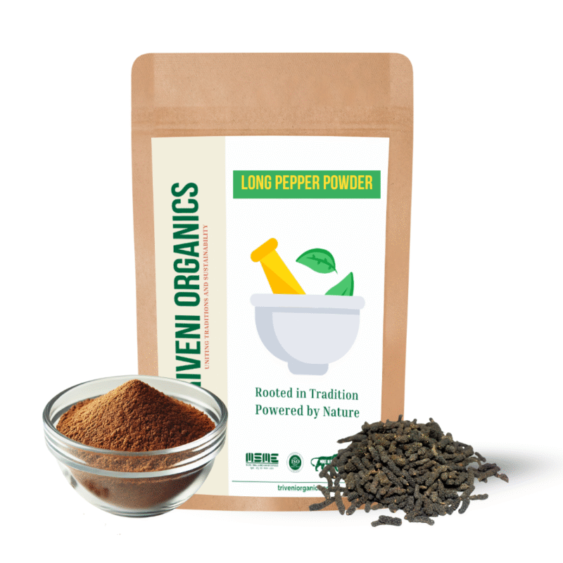 Triveni Organics Long Pepper Powder (Natural Pippali Powder)-Digestive Aid, Metabolism Booster & Immune Support