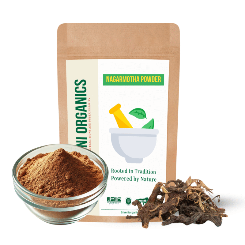 Triveni Organics Nagarmotha Powder | 100% Natural Cyperus Rotundus for Hair & Skin | Herbal Powder for Hair Pack, Face Pack & Scalp Nourishment